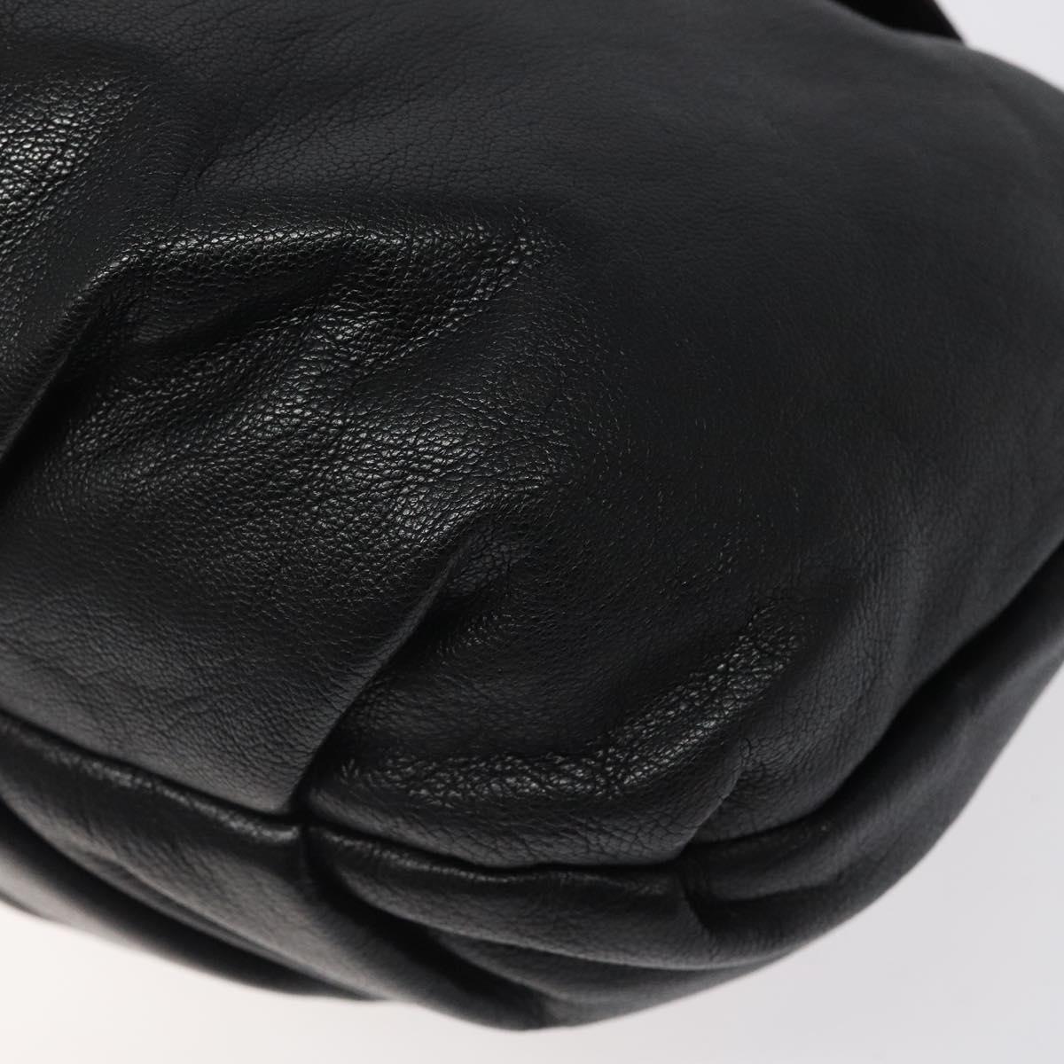Salvatore Ferragamo Black Leather Gancini