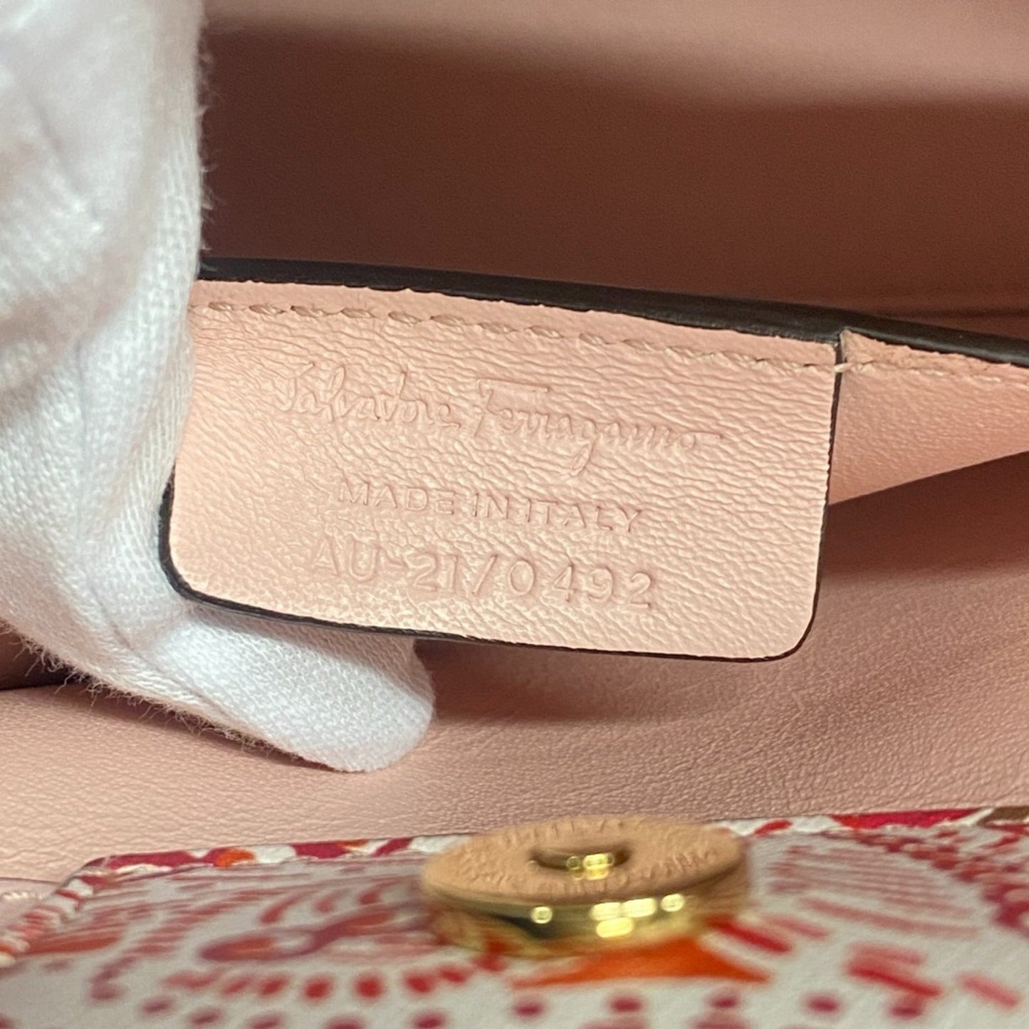 Salvatore Ferragamo Red Canvas Vara