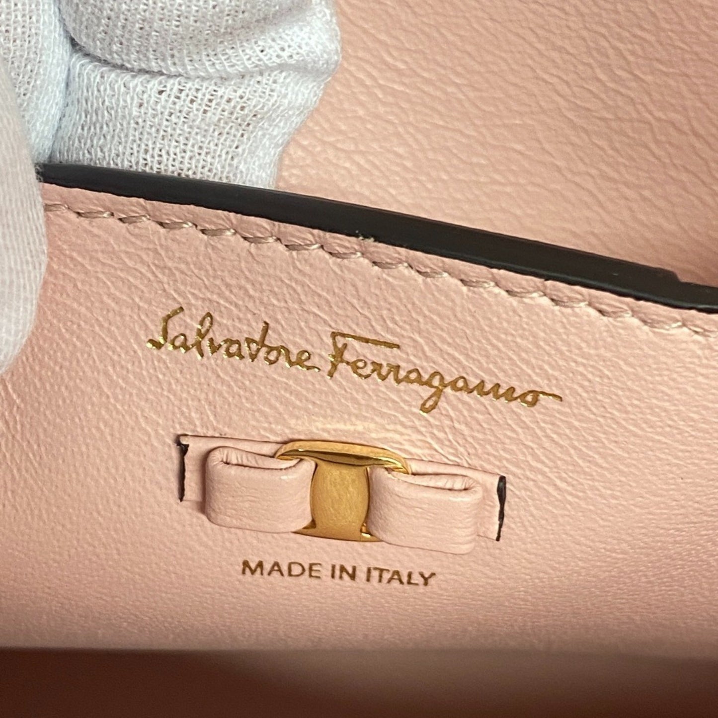 Salvatore Ferragamo Red Canvas Vara