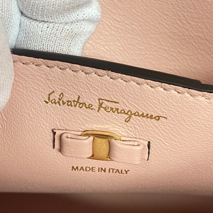Salvatore Ferragamo Red Canvas Vara