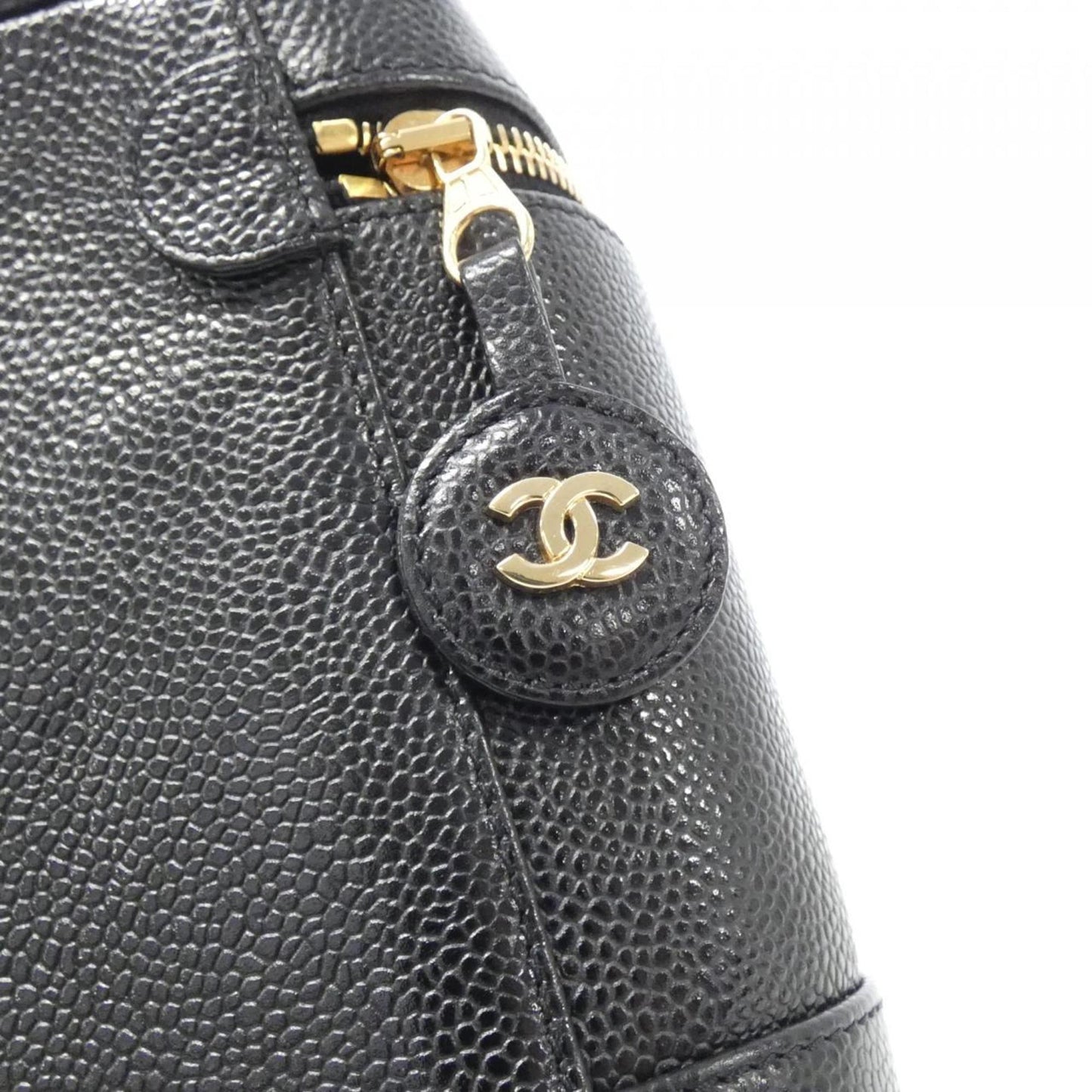 Chanel Black Leather Vanity