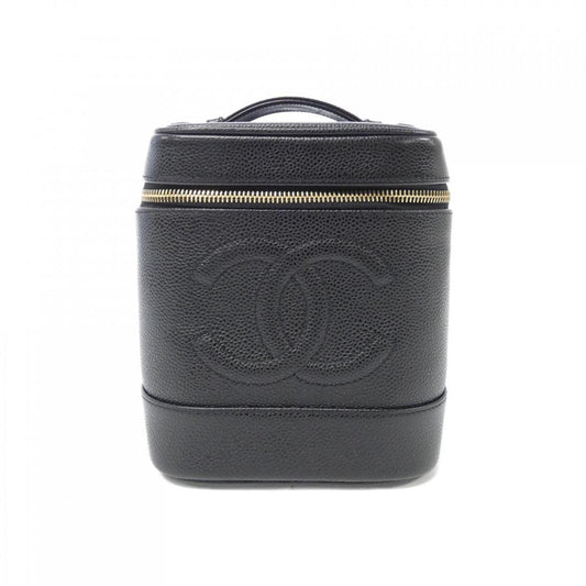 Chanel Black Leather Vanity
