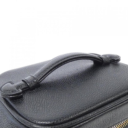 Chanel Black Leather Vanity