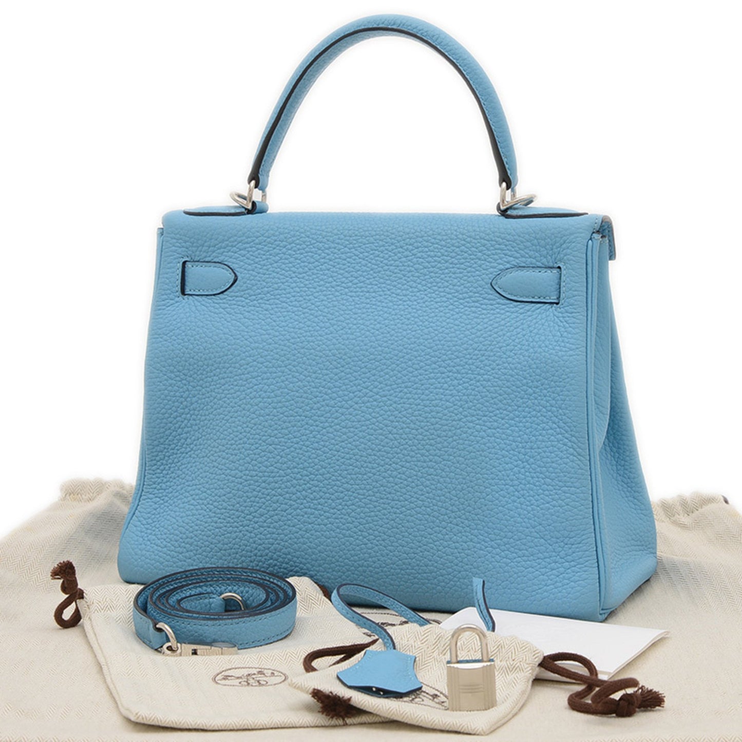 Hermès Blue Leather Kelly 28