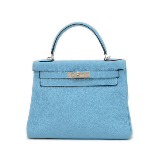 Hermès Blue Leather Kelly 28