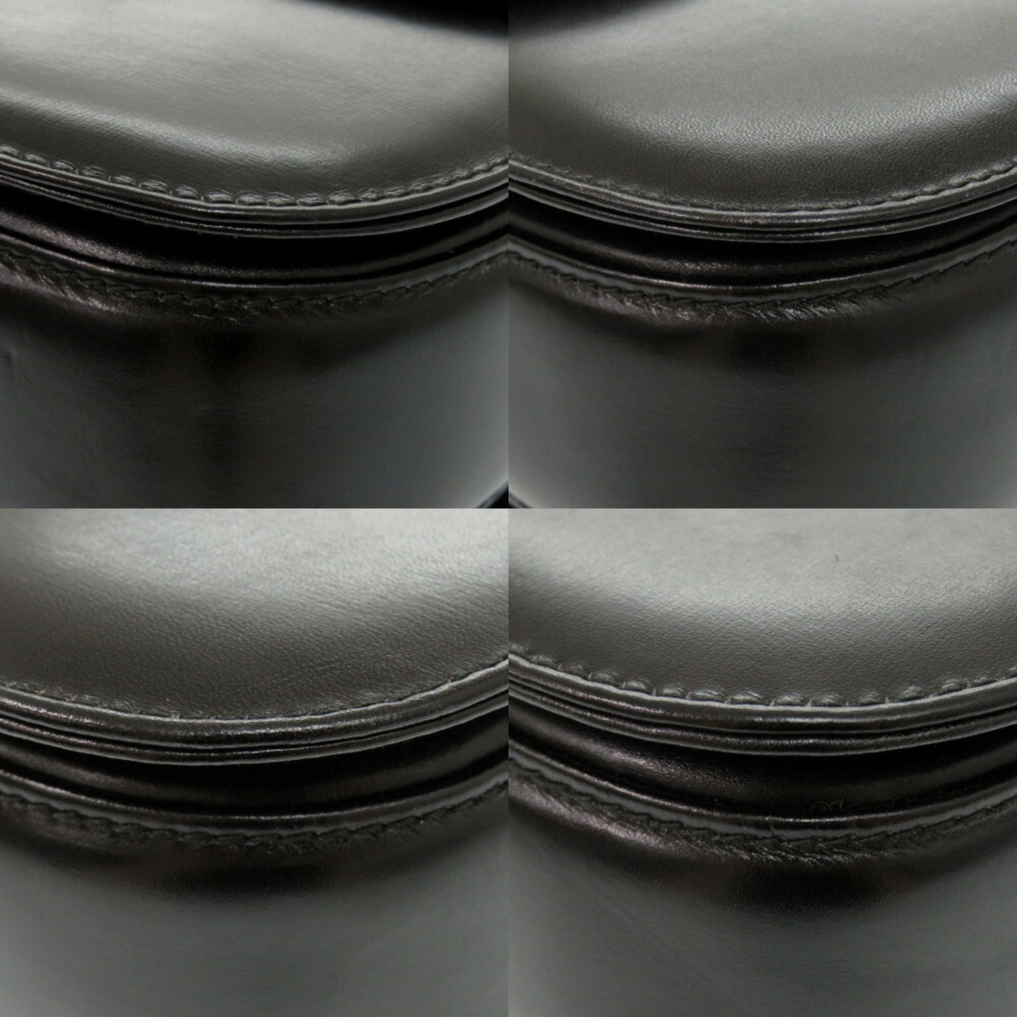 Gucci Black Leather Bamboo