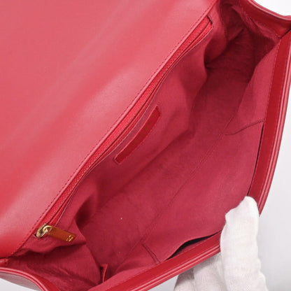 Chanel Red Leather Boy