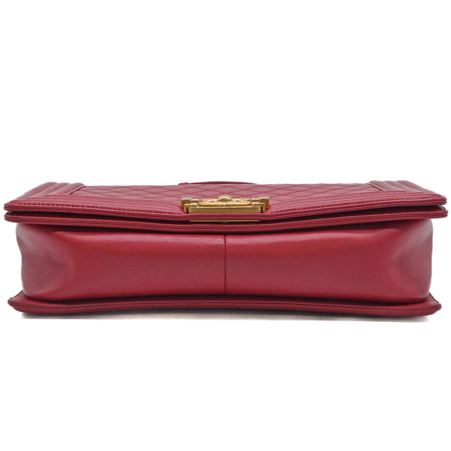 Chanel Red Leather Boy
