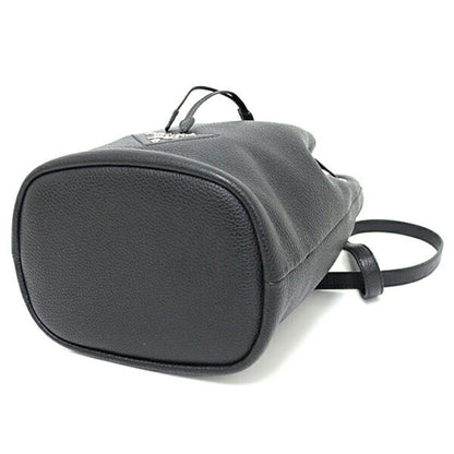 Prada Black Leather Bucket Bag