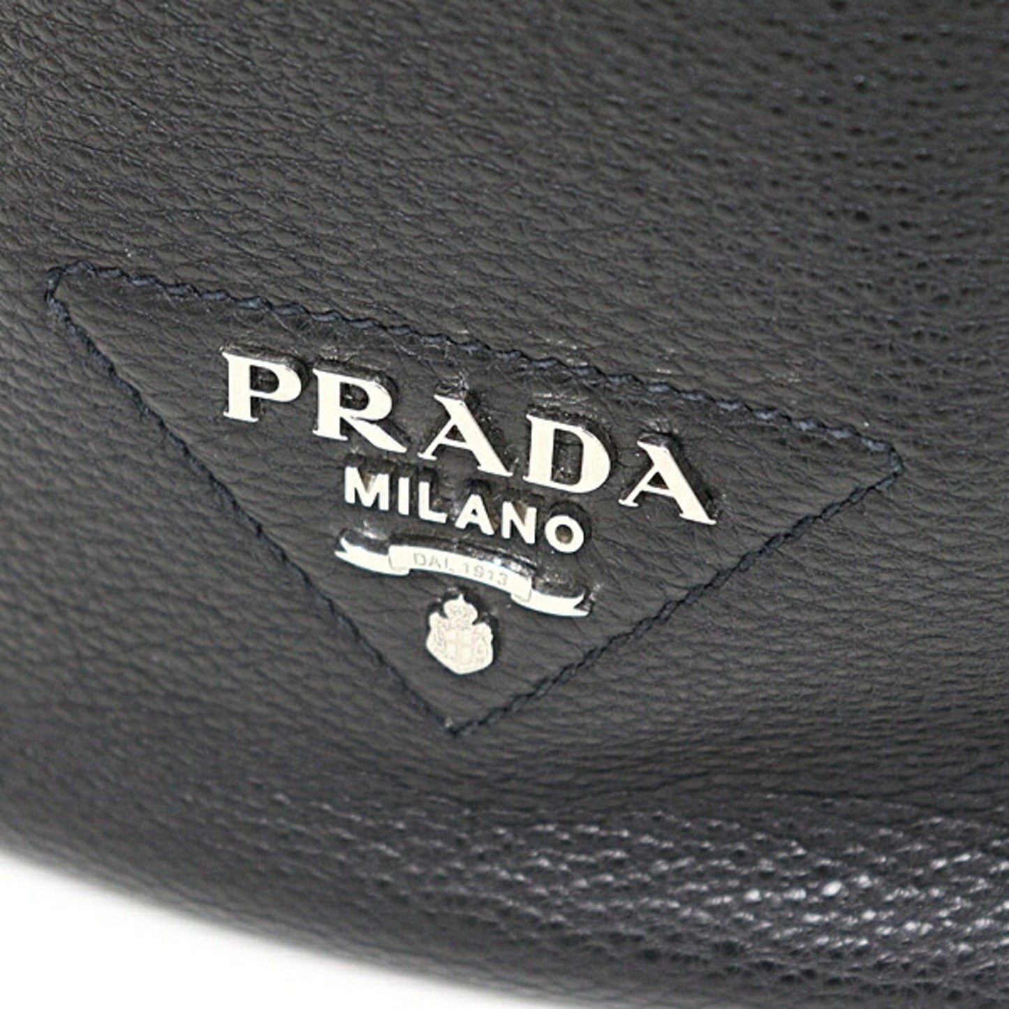 Prada Black Leather Bucket Bag