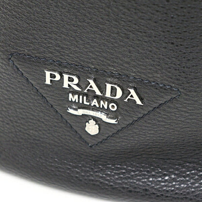 Prada Black Leather Bucket Bag