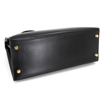 Hermès Black Leather Kelly 28