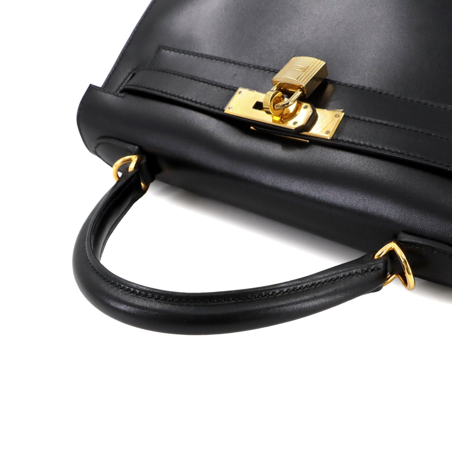 Hermès Black Leather Kelly 28