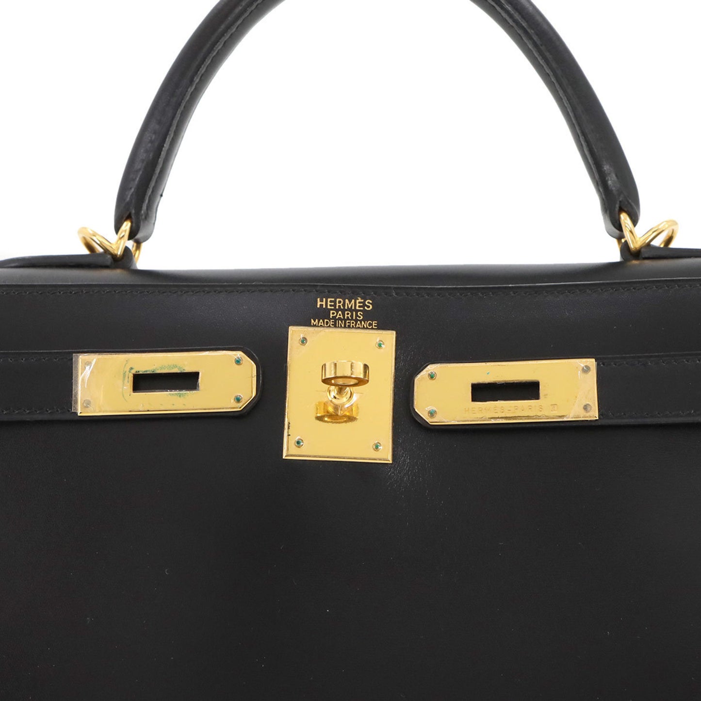 Hermès Black Leather Kelly 28