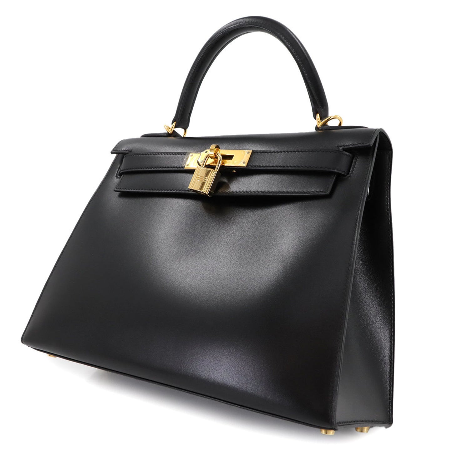 Hermès Black Leather Kelly 28