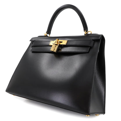 Hermès Black Leather Kelly 28