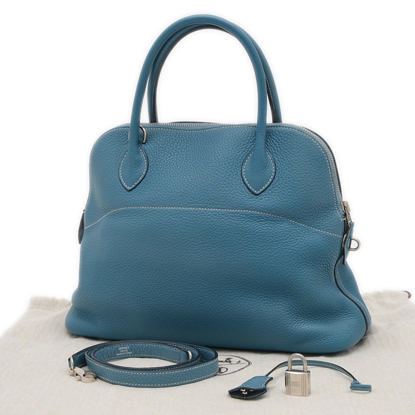 Hermès Blue Leather Bolide