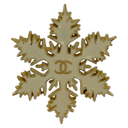 Chanel White Gold Plated Brooch