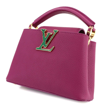Louis Vuitton Purple Leather Capucines