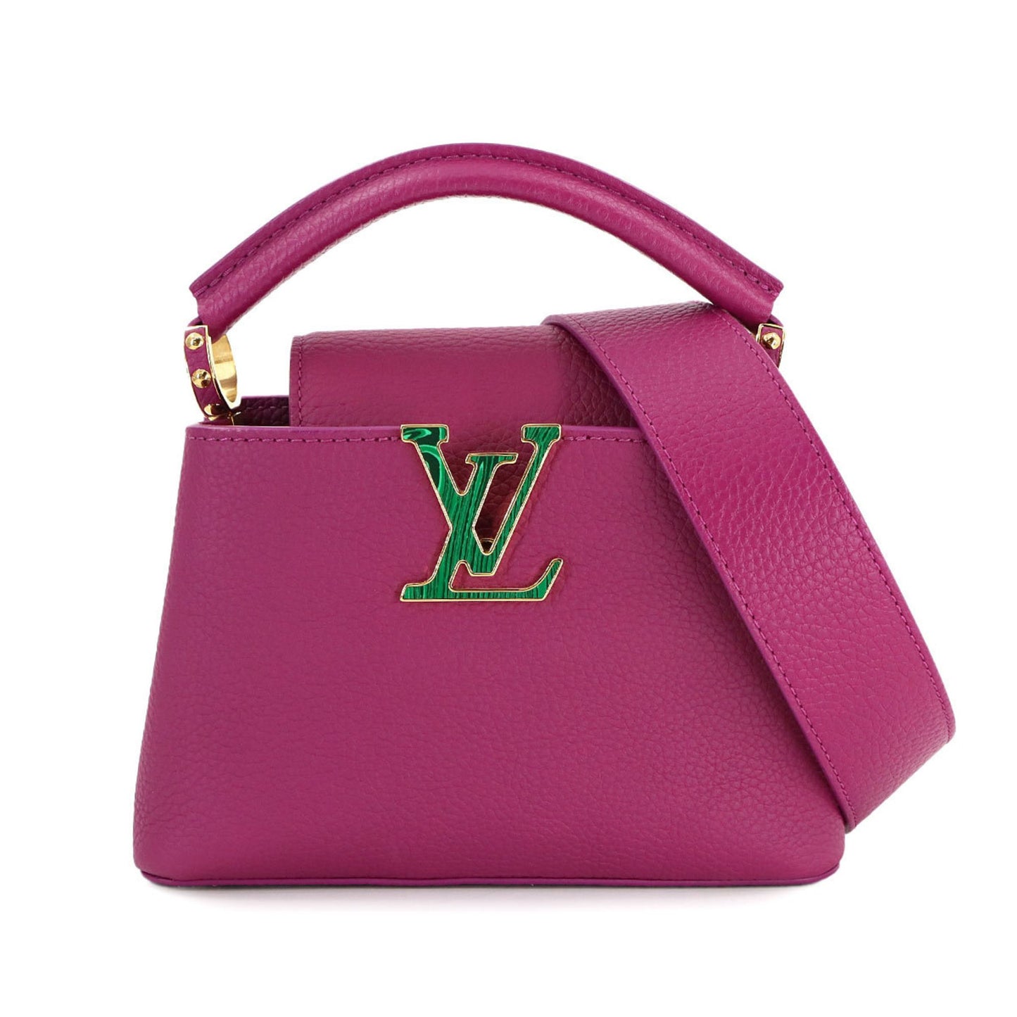 Louis Vuitton Purple Leather Capucines