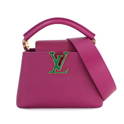 Louis Vuitton Purple Leather Capucines