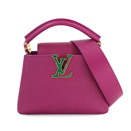 Louis Vuitton Purple Leather Capucines