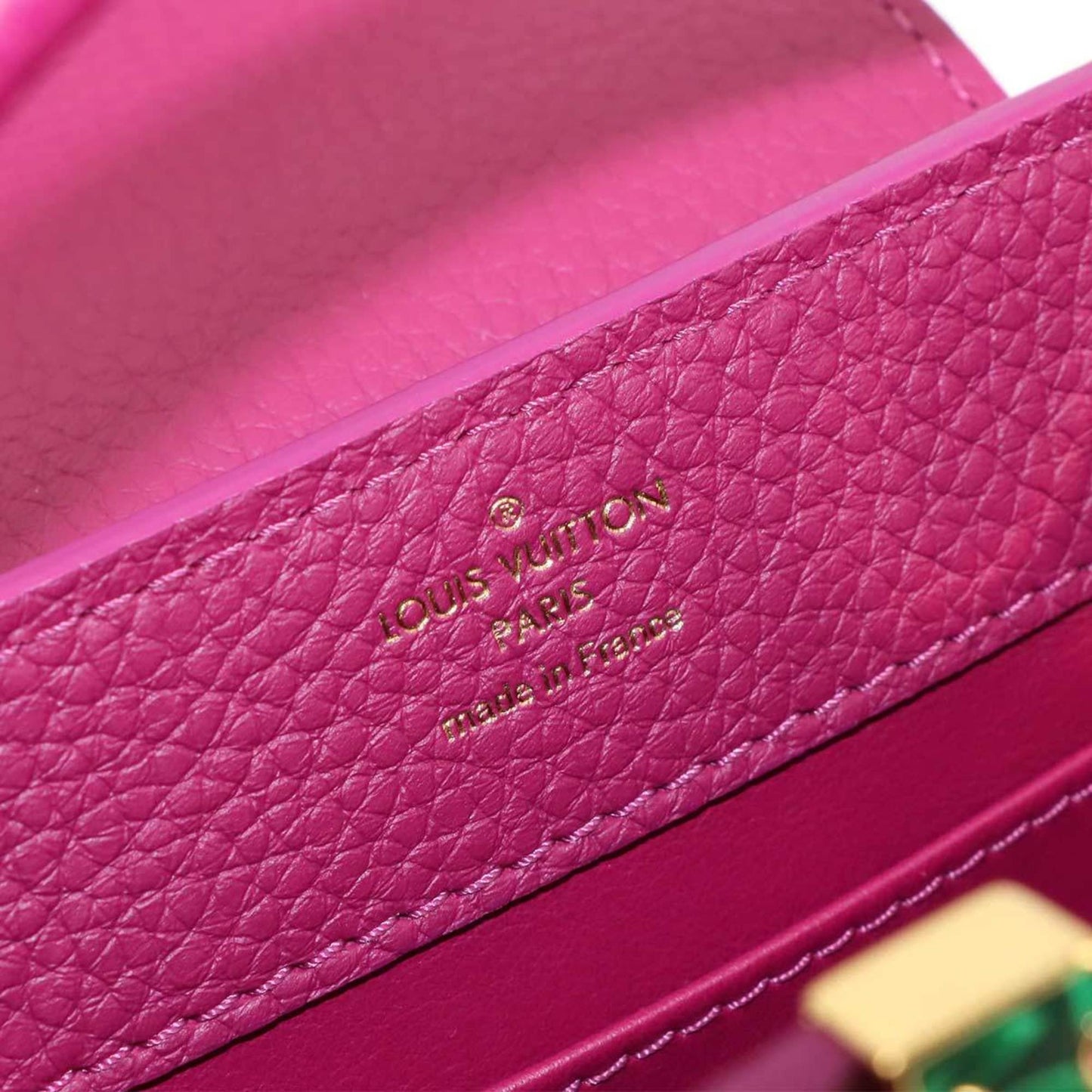 Louis Vuitton Purple Leather Capucines