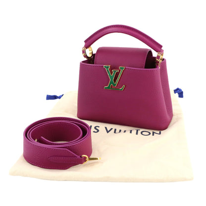 Louis Vuitton Purple Leather Capucines