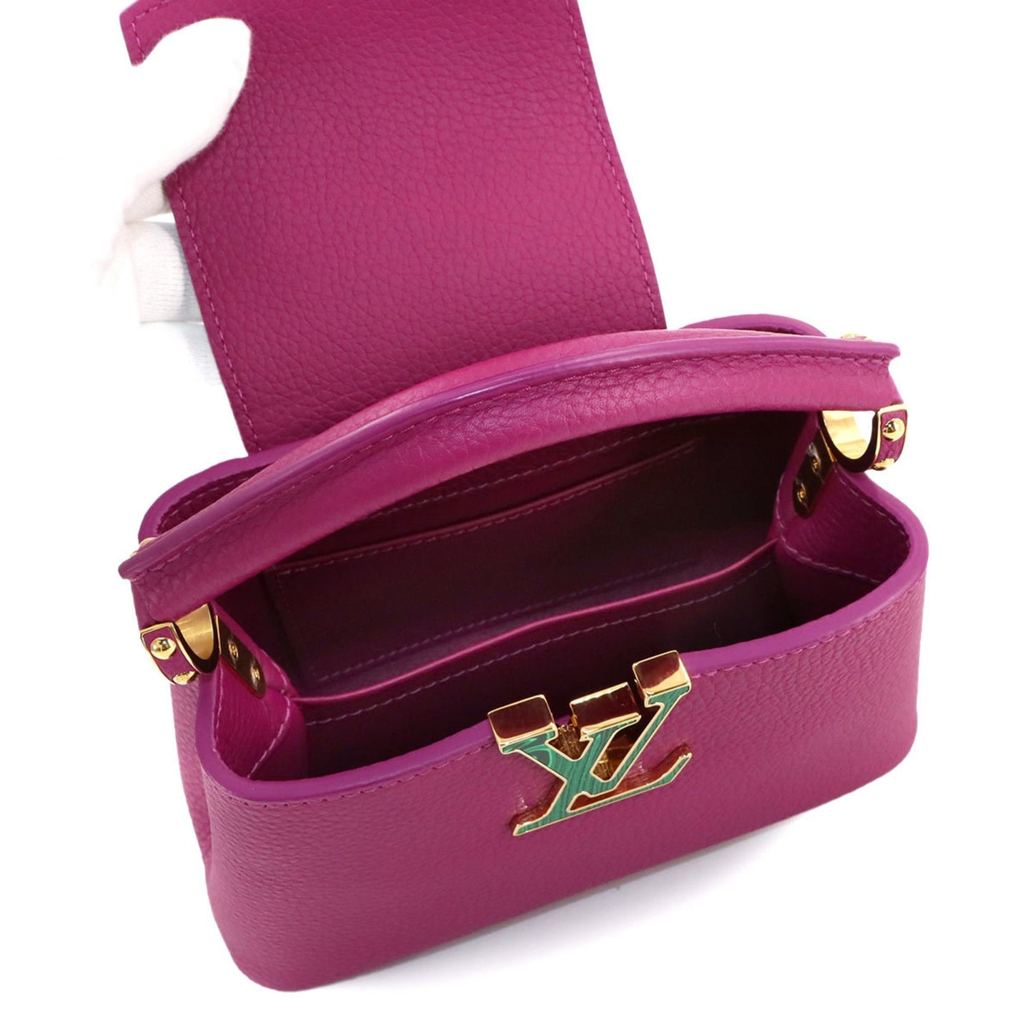 Louis Vuitton Purple Leather Capucines