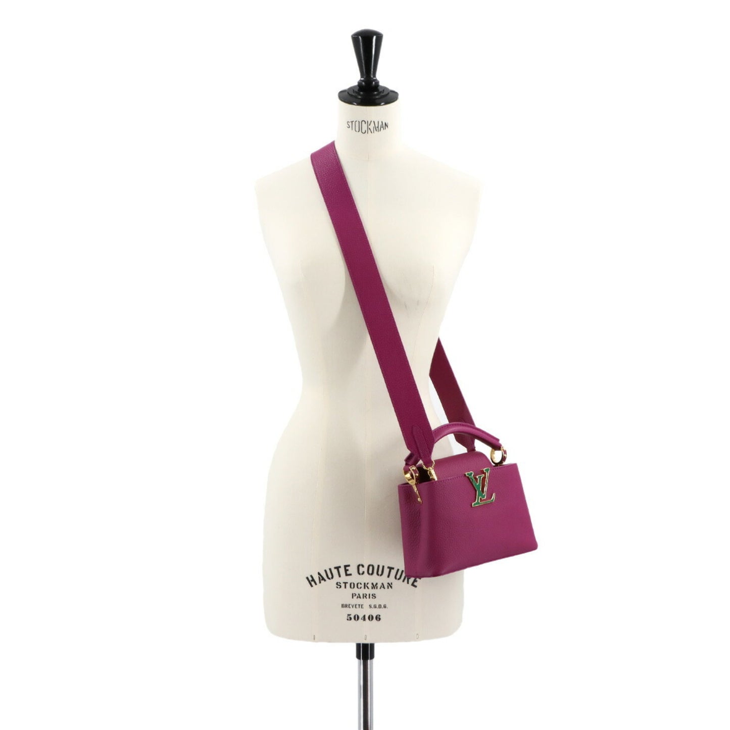 Louis Vuitton Purple Leather Capucines