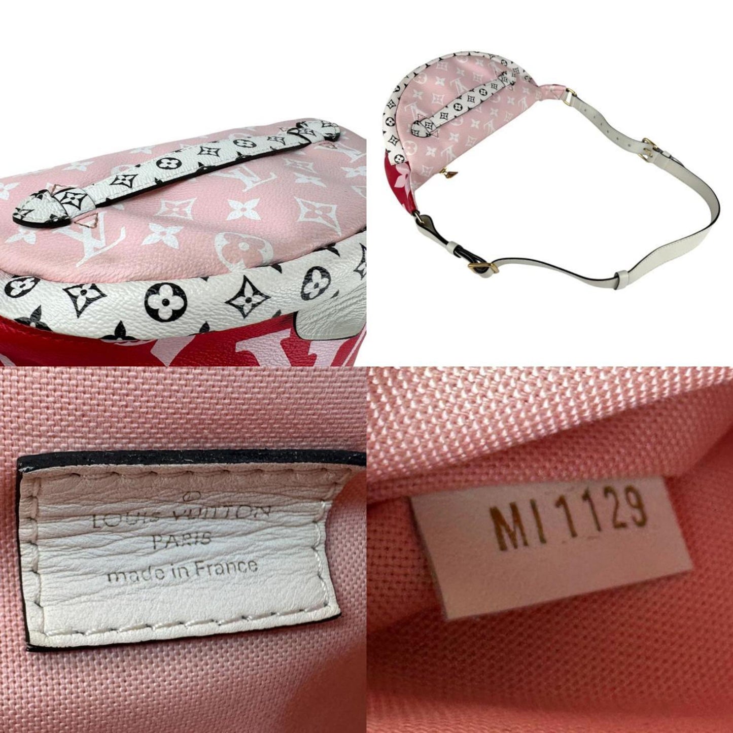 Louis Vuitton Red Leather Bum Bag / Sac Ceinture
