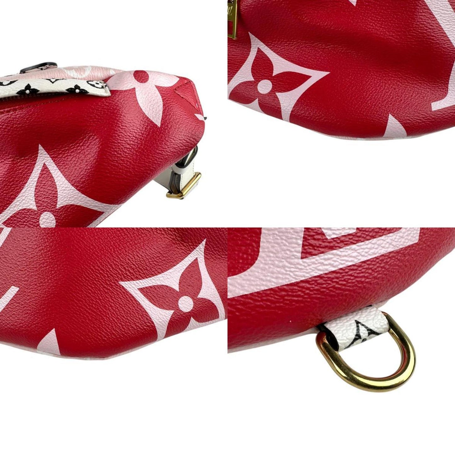 Louis Vuitton Red Leather Bum Bag / Sac Ceinture