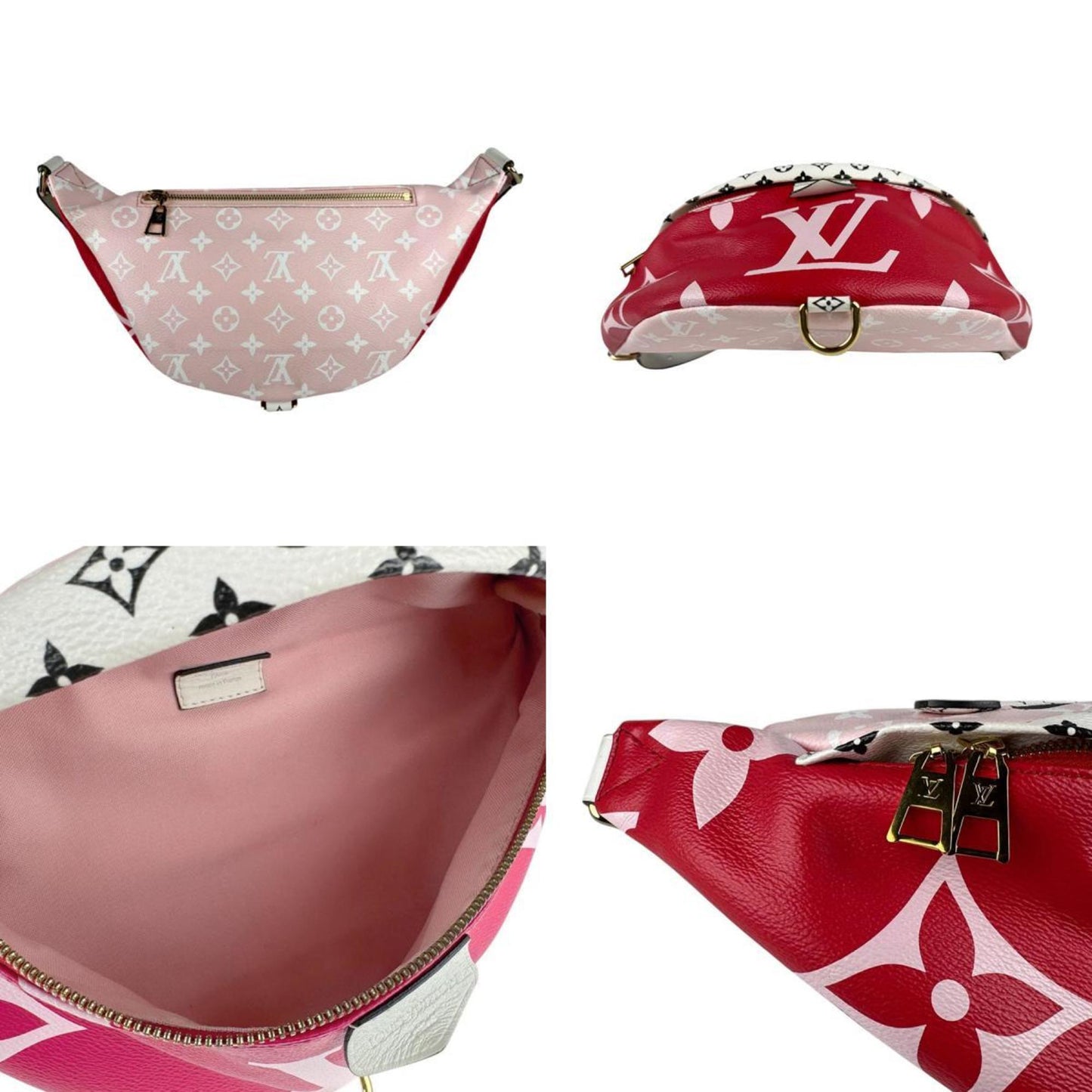 Louis Vuitton Red Leather Bum Bag / Sac Ceinture