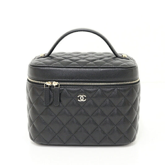 Chanel Black Leather Vanity