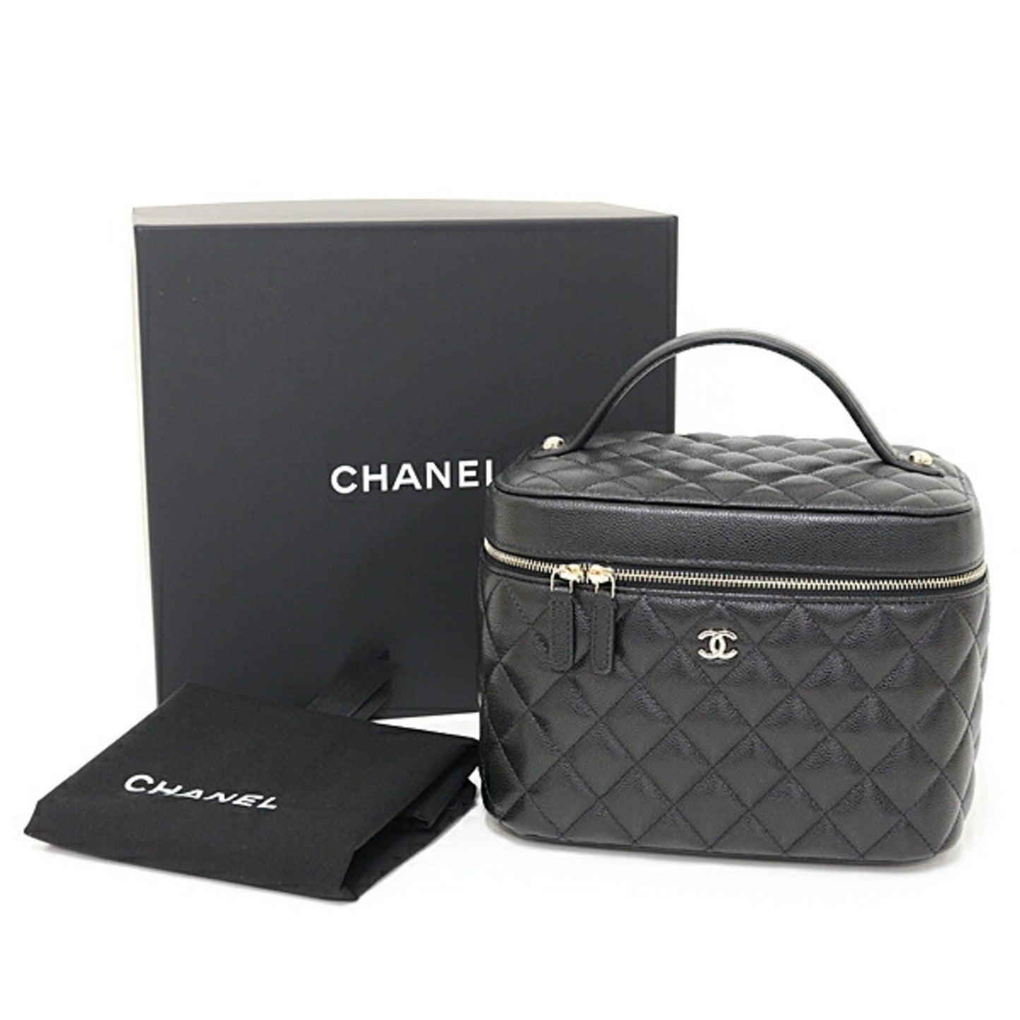 Chanel Black Leather Vanity