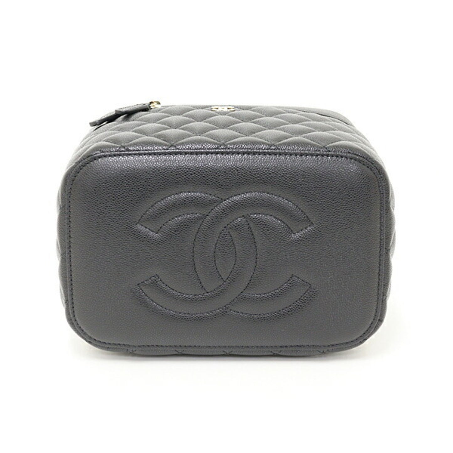 Chanel Black Leather Vanity