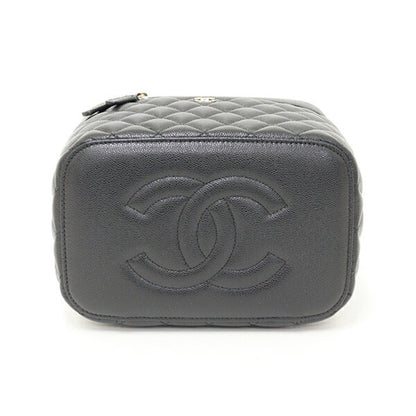 Chanel Black Leather Vanity