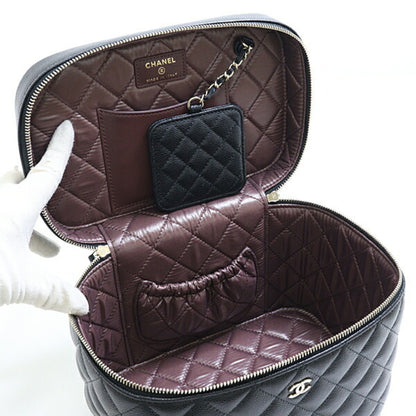 Chanel Black Leather Vanity