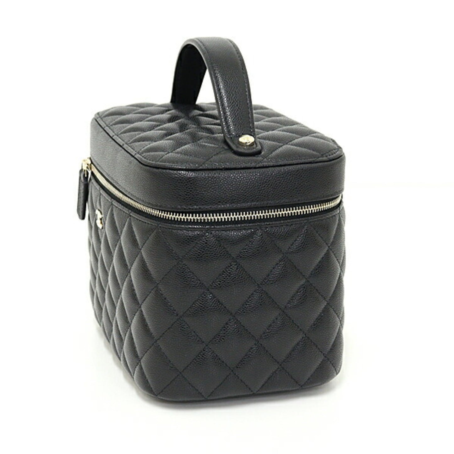 Chanel Black Leather Vanity