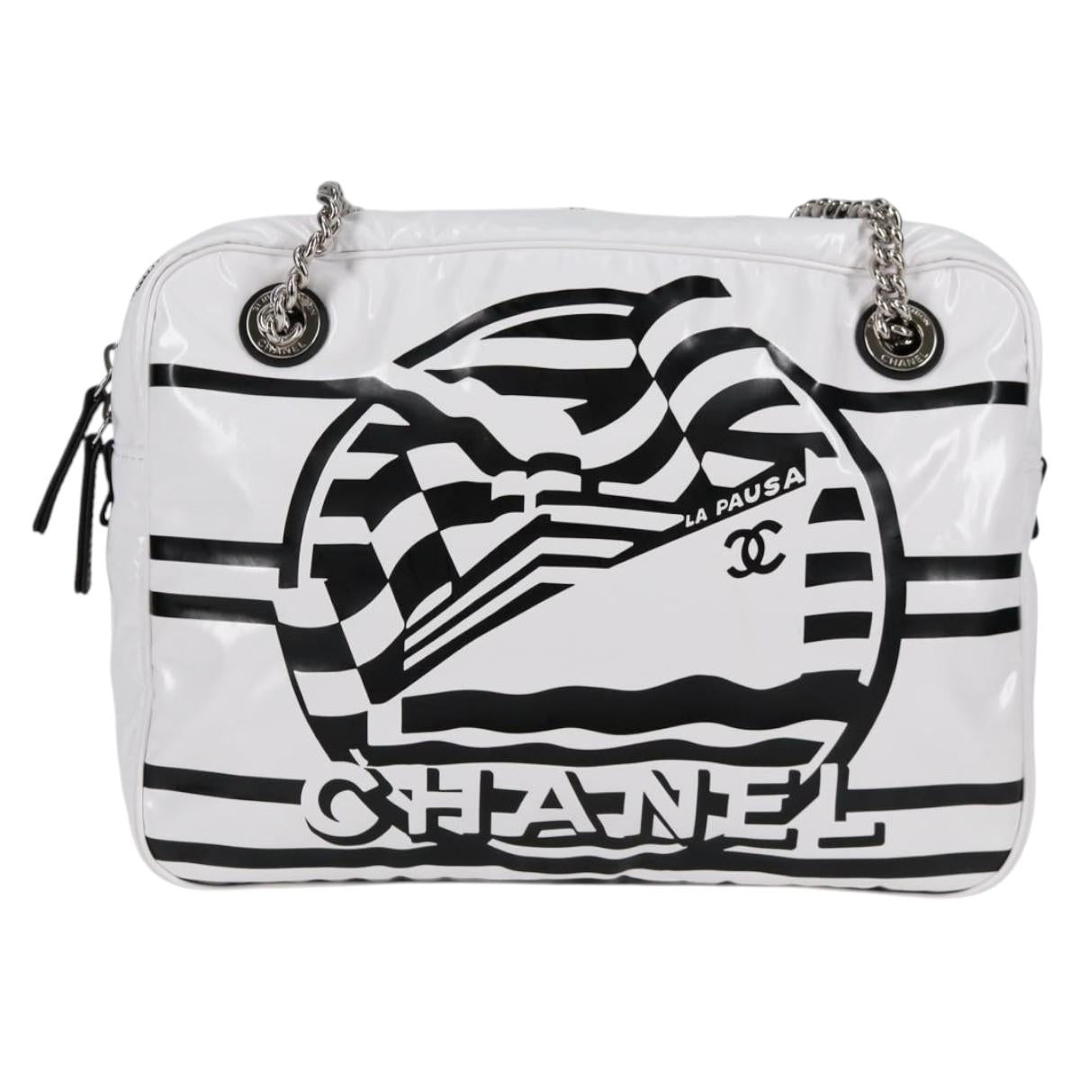 Chanel White Vinyl Camera