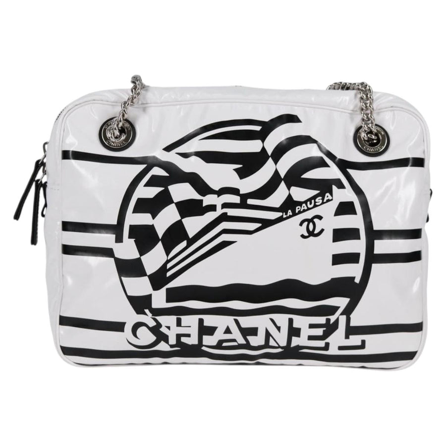 Chanel White Vinyl Camera
