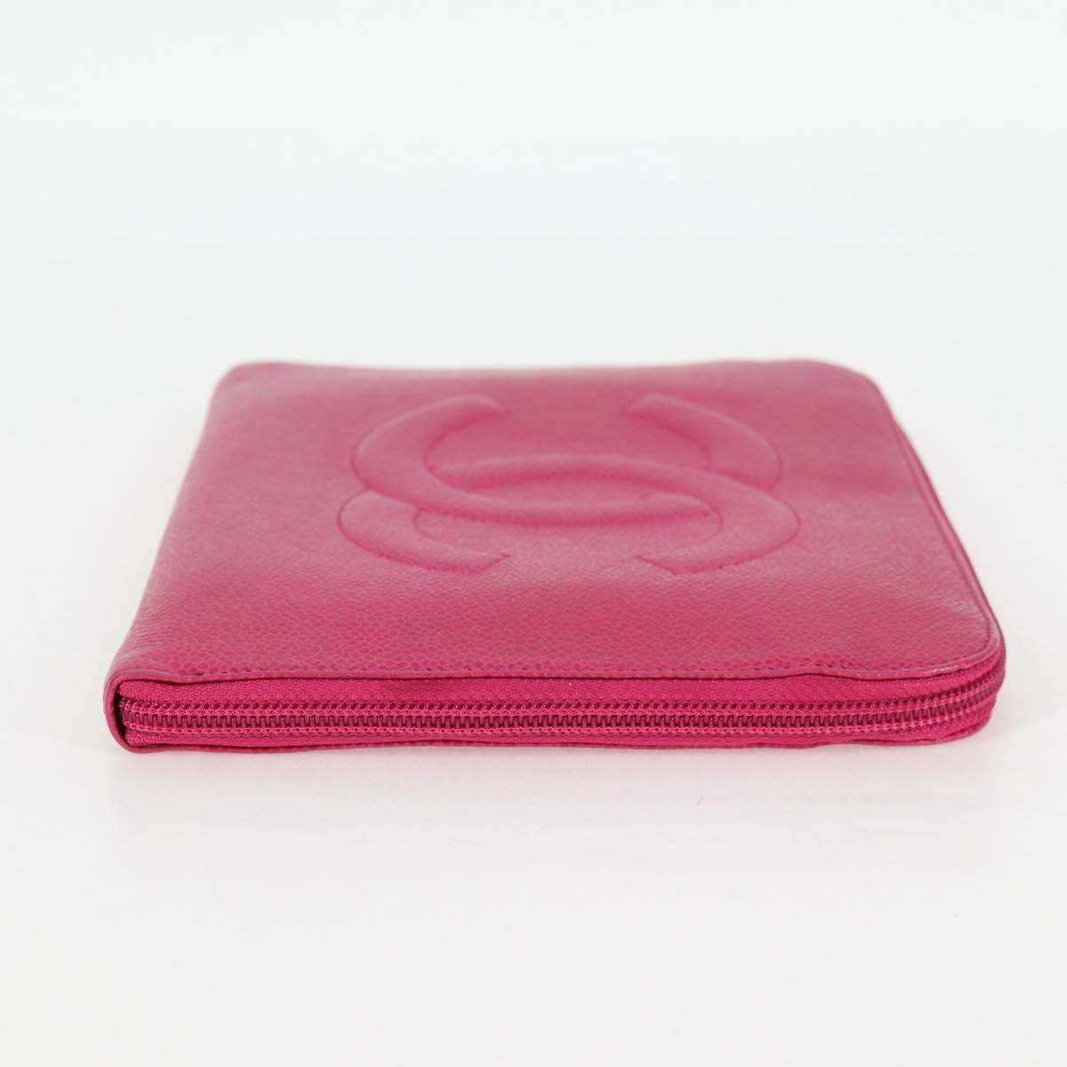 Chanel Pink Leather Coco Mark