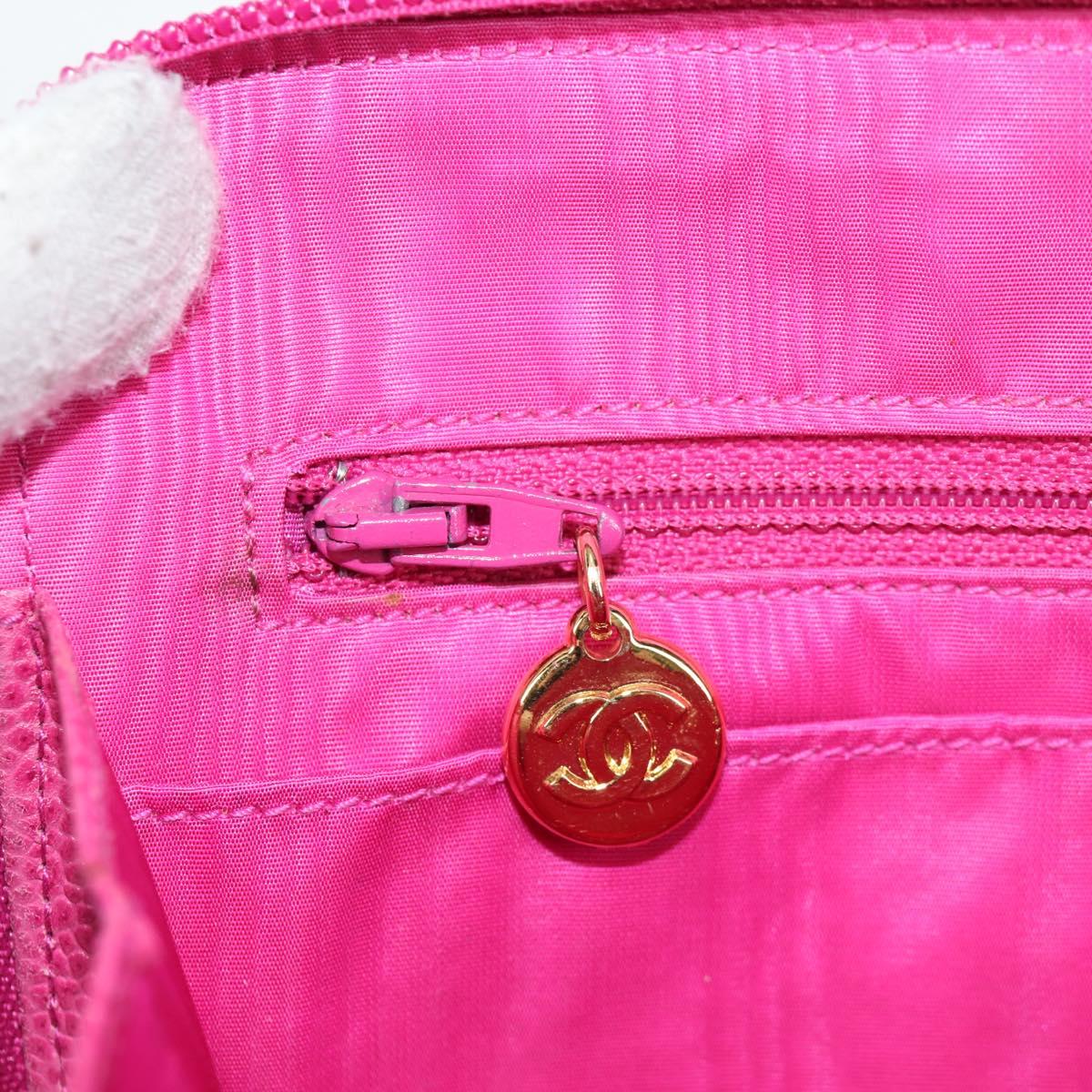 Chanel Pink Leather Coco Mark