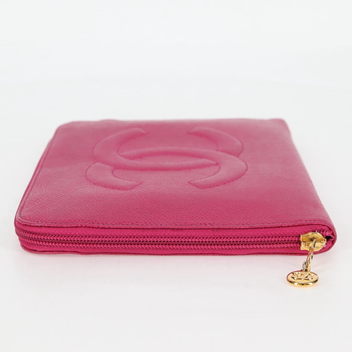 Chanel Pink Leather Coco Mark