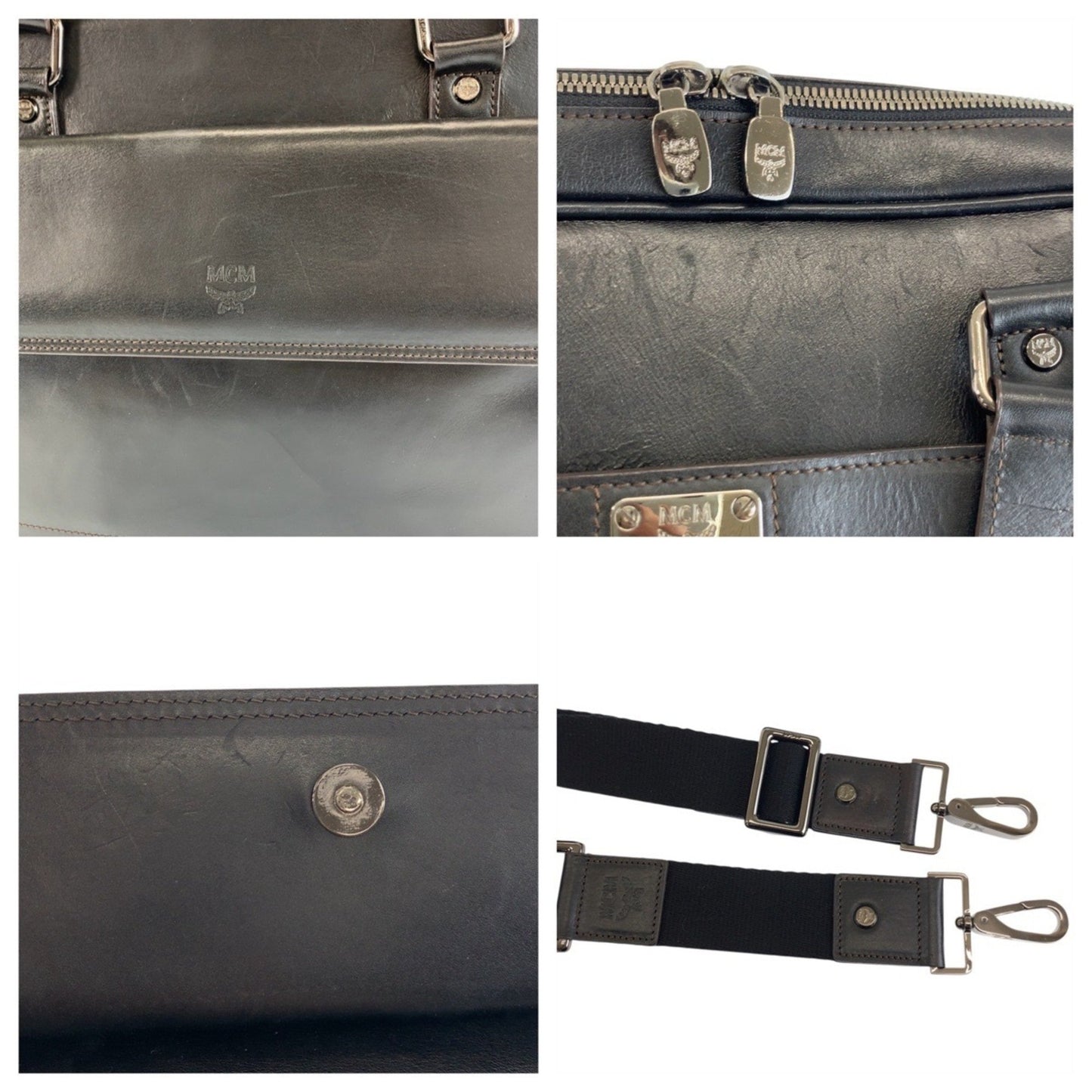 Mcm Black Leather Handbag