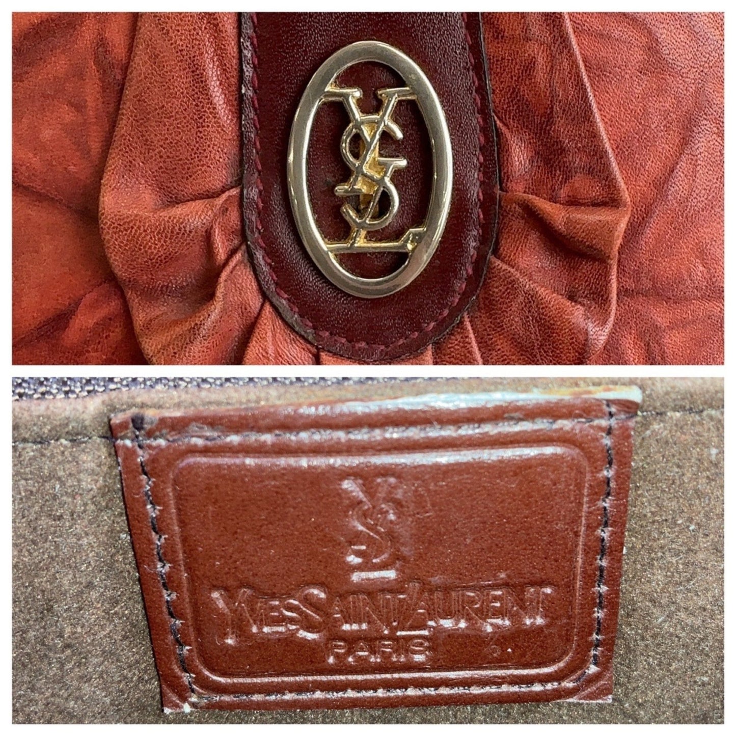 Saint Laurent Red Leather Shoulder