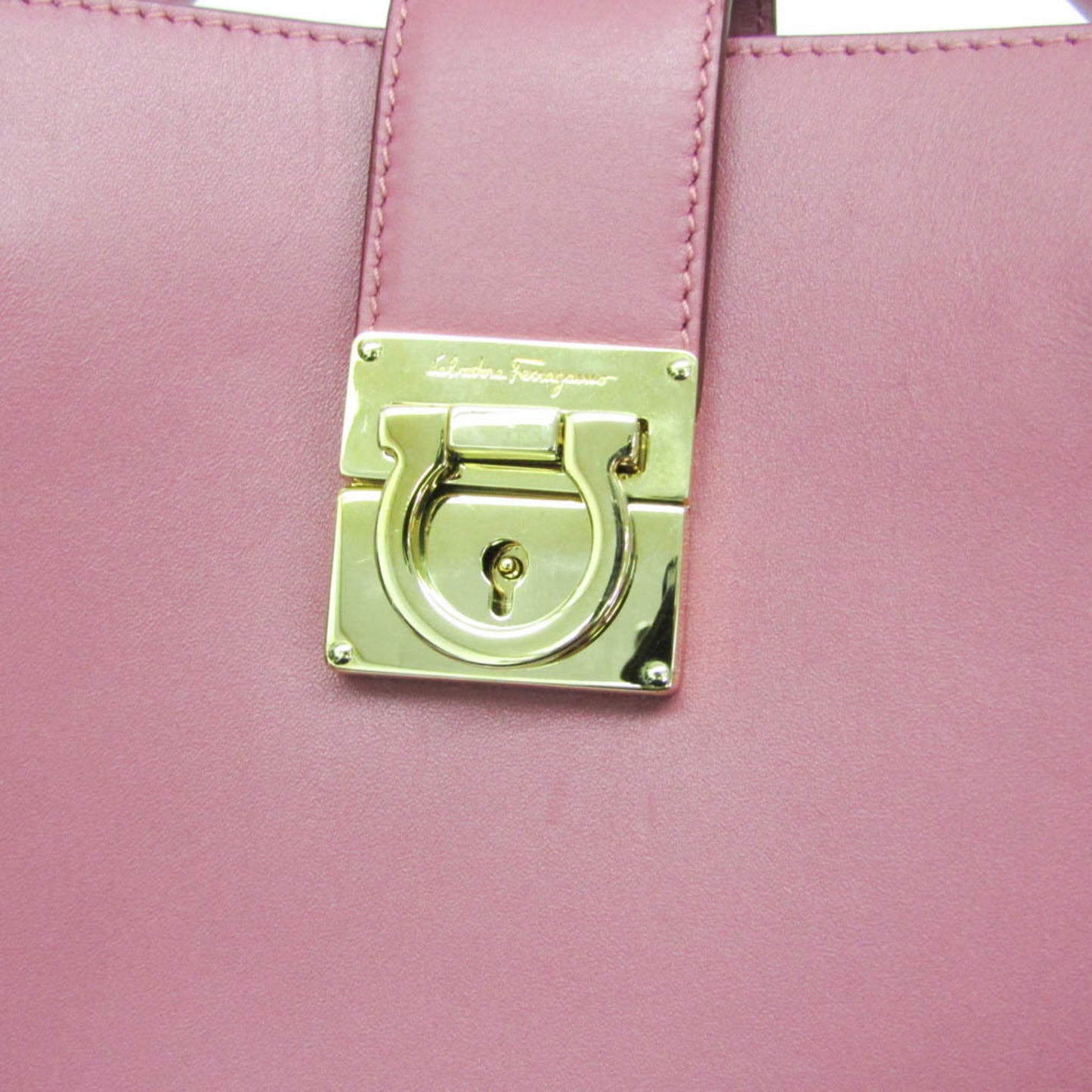 Salvatore Ferragamo Pink Leather Gancini