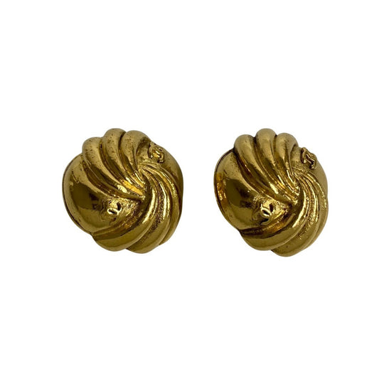 Chanel Gold Gold Plated Earring