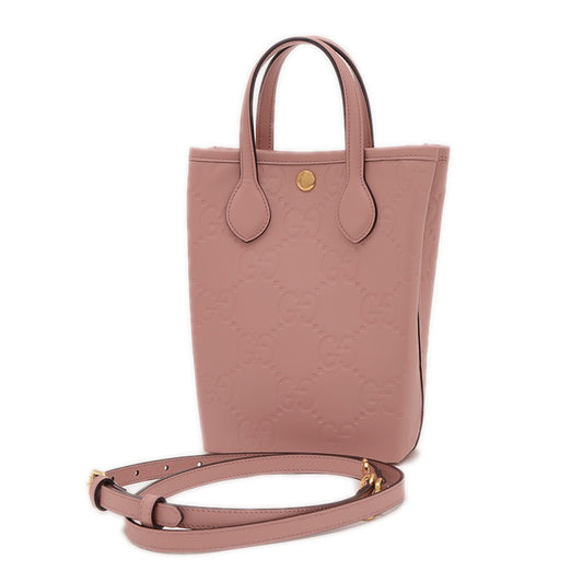 Gucci Pink Leather Gg Jumbo