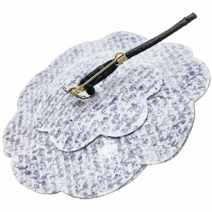 Chanel Gray Vinyl Camellia